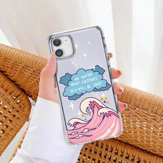 Wave printing anticrack case mi a1 5x a2 lite 6 pro 6x 8 lite 10 t pro 11 lite pocophone f1 f3 x3 nfc m3 redmi 9t s2 k20 pro go 3x 4a 4x 5 5a 5 plus 6 6a 7 7a
