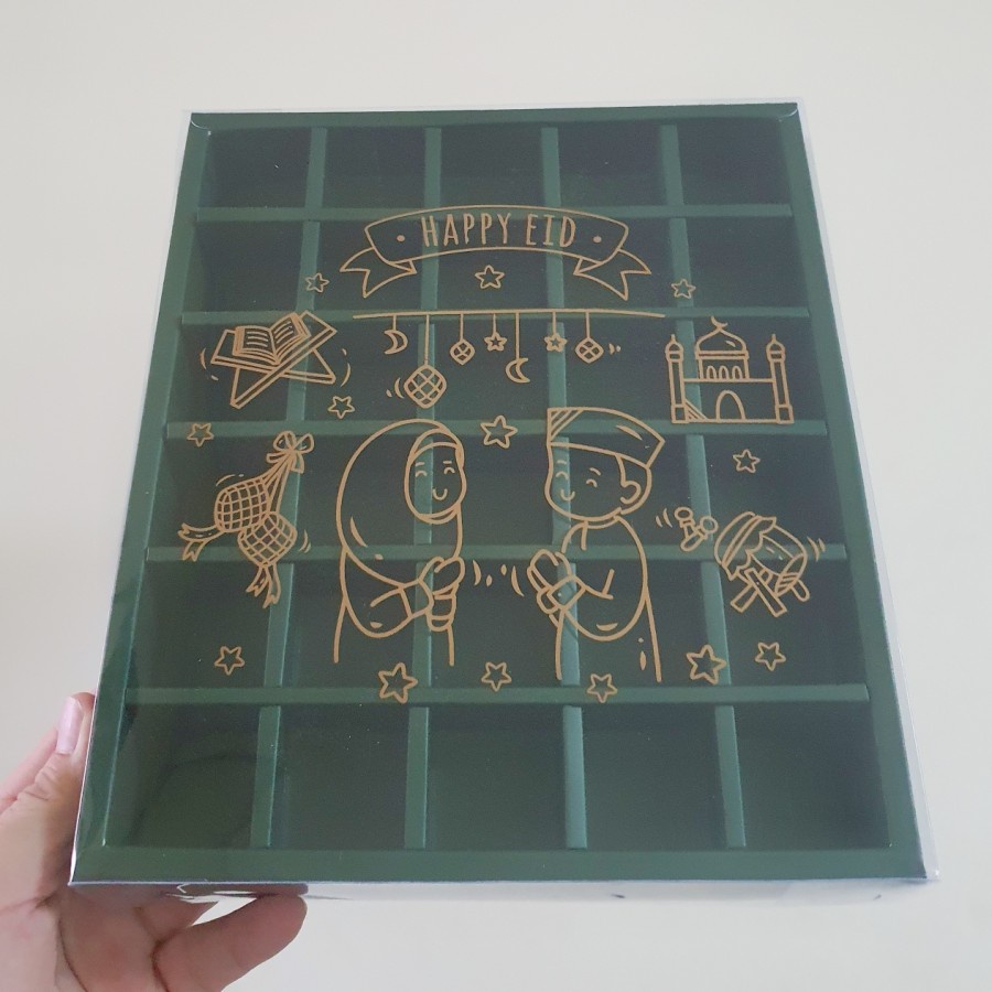 

5 Pcs Box Nastar Mika Idul Fitri Kotak Kemasan Dus Kue cake Sekat 30 Lebaran EID Mubarak Packaging Hampers