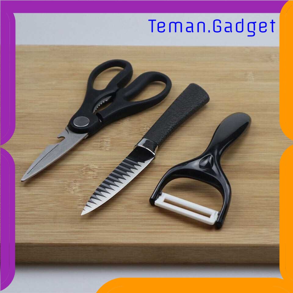 TG - DPR FORGING FAMILY Pisau Dapur 6in1 Gunting Peeler Pengupas Buah - ER-0279
