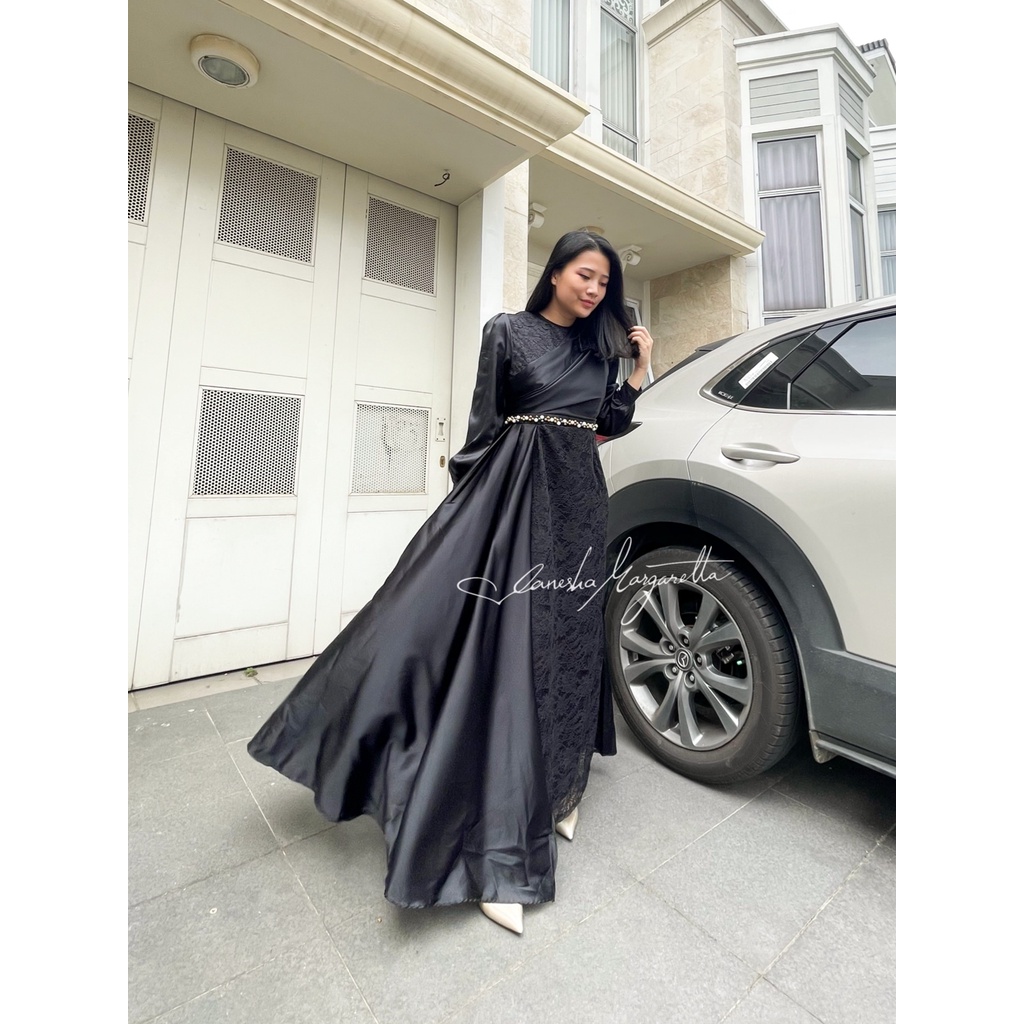 ( VM )- Vanesha Margaretta - 697 dress wanita - fashion muslim - dress pesta