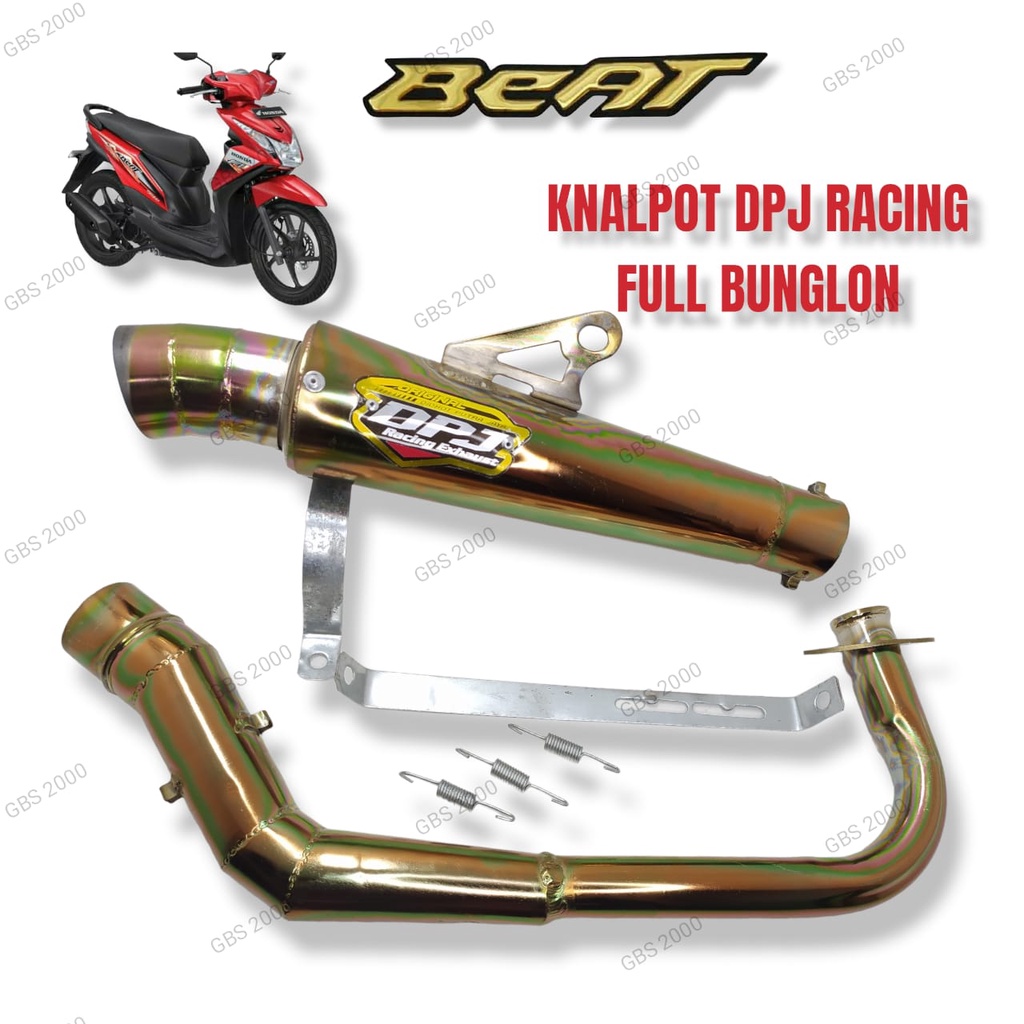 KNALPOT DPJ RACING Beat, Beat FI, Beat karbu, Vario 110, Scoopy, full bunglon