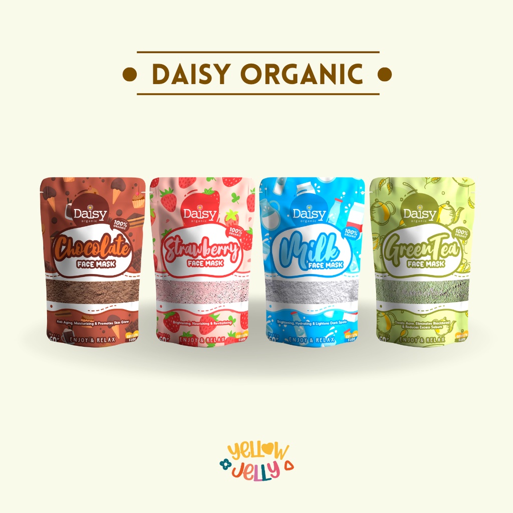 (BELI 1 GRATIS 1) BPOM MASKER DAISY ORGANIC 60GR
