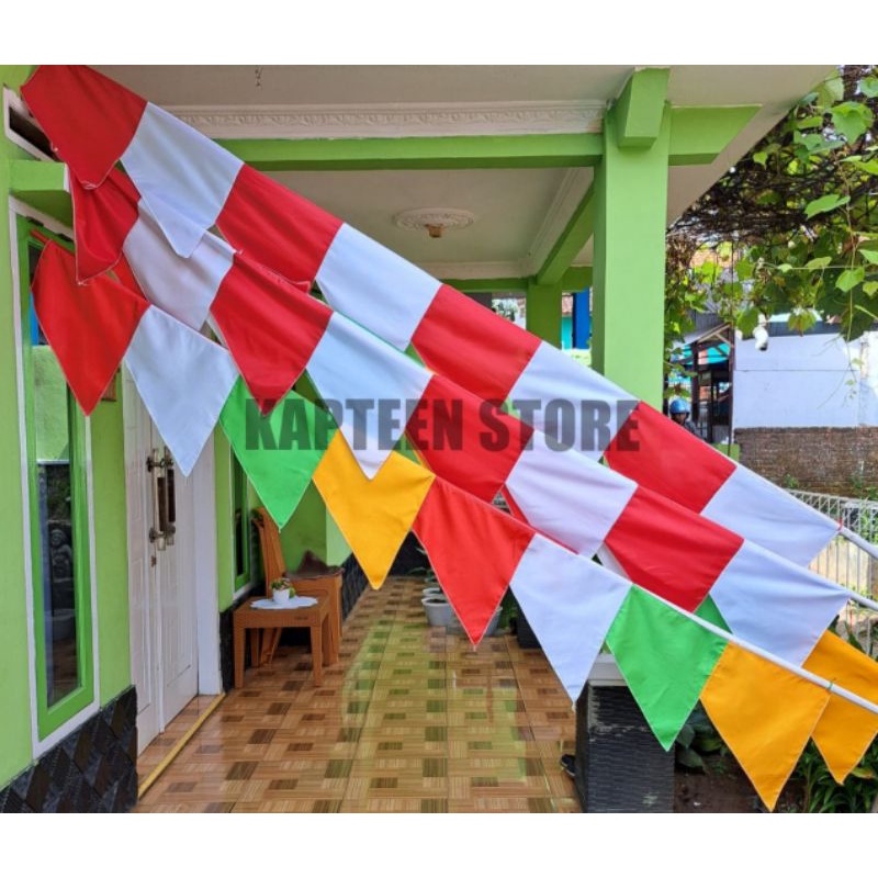 Jual Bendera Umbul Umbul Gergaji Warna Warni Polos Shopee Indonesia