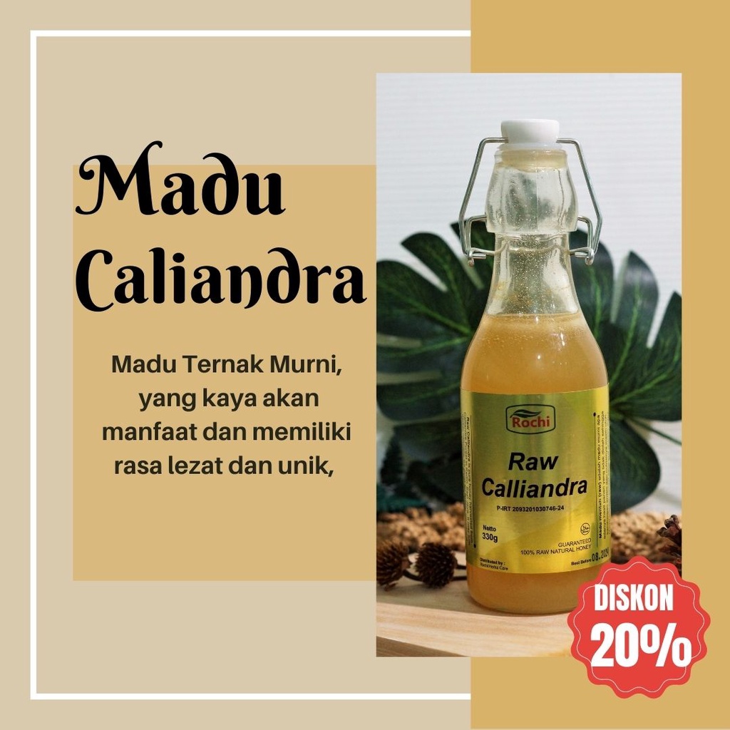 

Raw Calliandra 330gr POM MD Rochi Madu Kaliandra Bergaransi Telah Teruji Lab