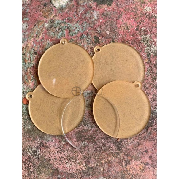 Bahan Akrilik Polos | Bening | Bulat