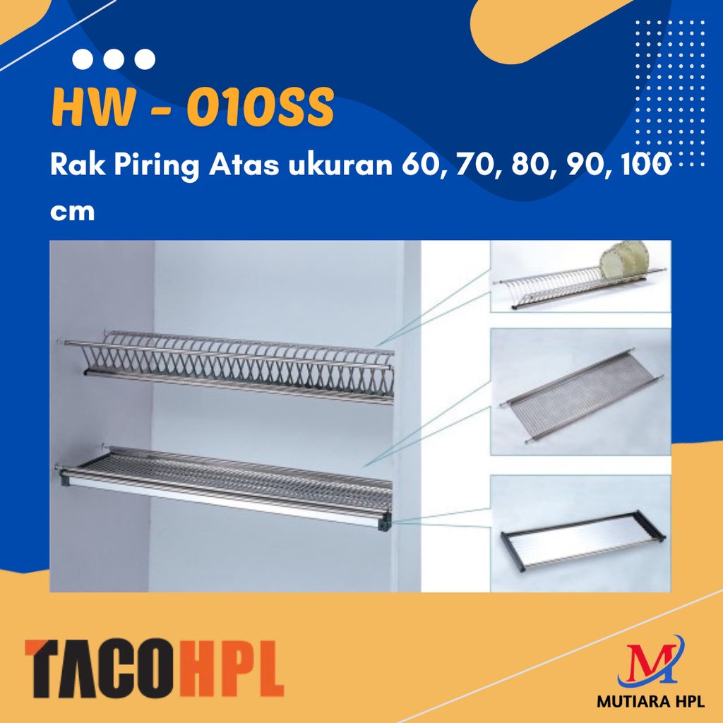 Jual Rak Piring Gelas Atas Taco High Quality Stainless Steel Rak Dalam Kabine Dapur Hw 010ss 2284