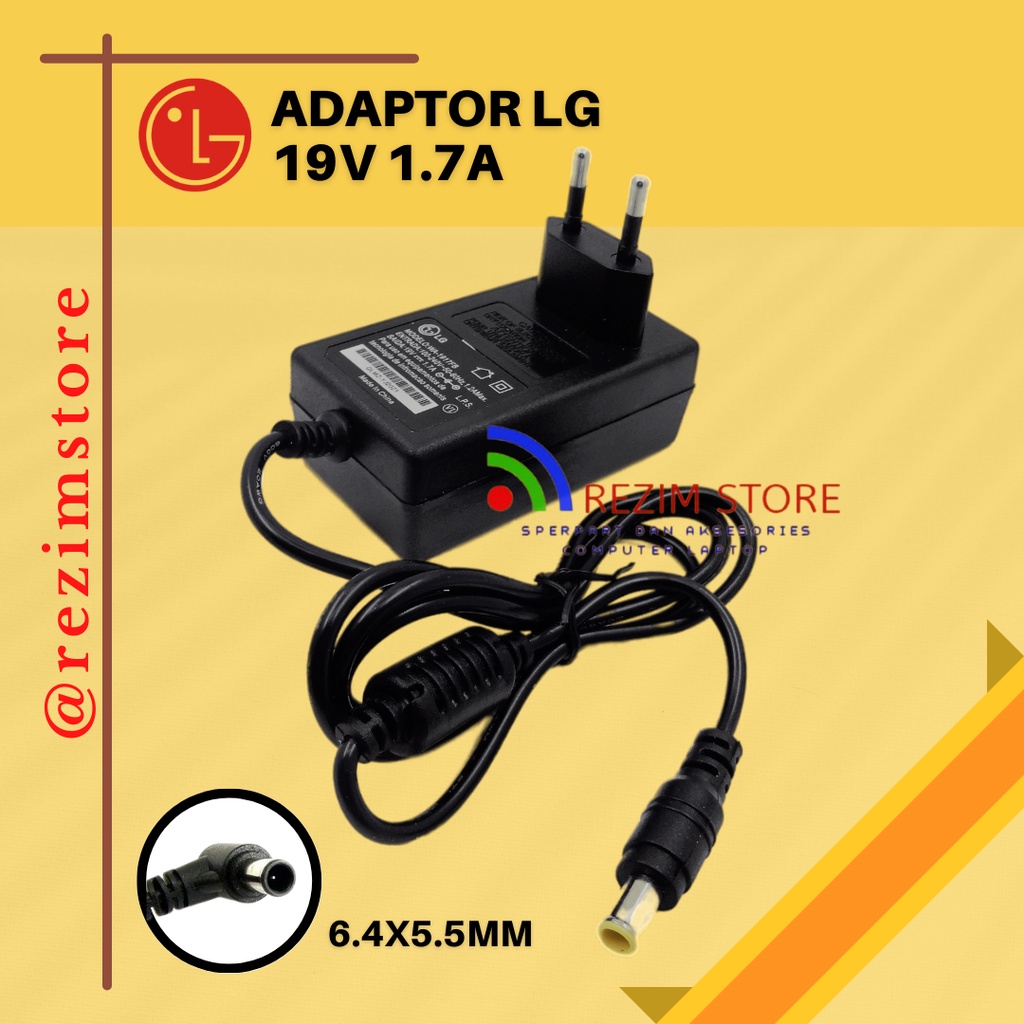 Adaptor charger tv led LG 19V 1 7A Original Adaptor TV LG Original 19V 17" 19" 21" 22"24" 32" Berkua