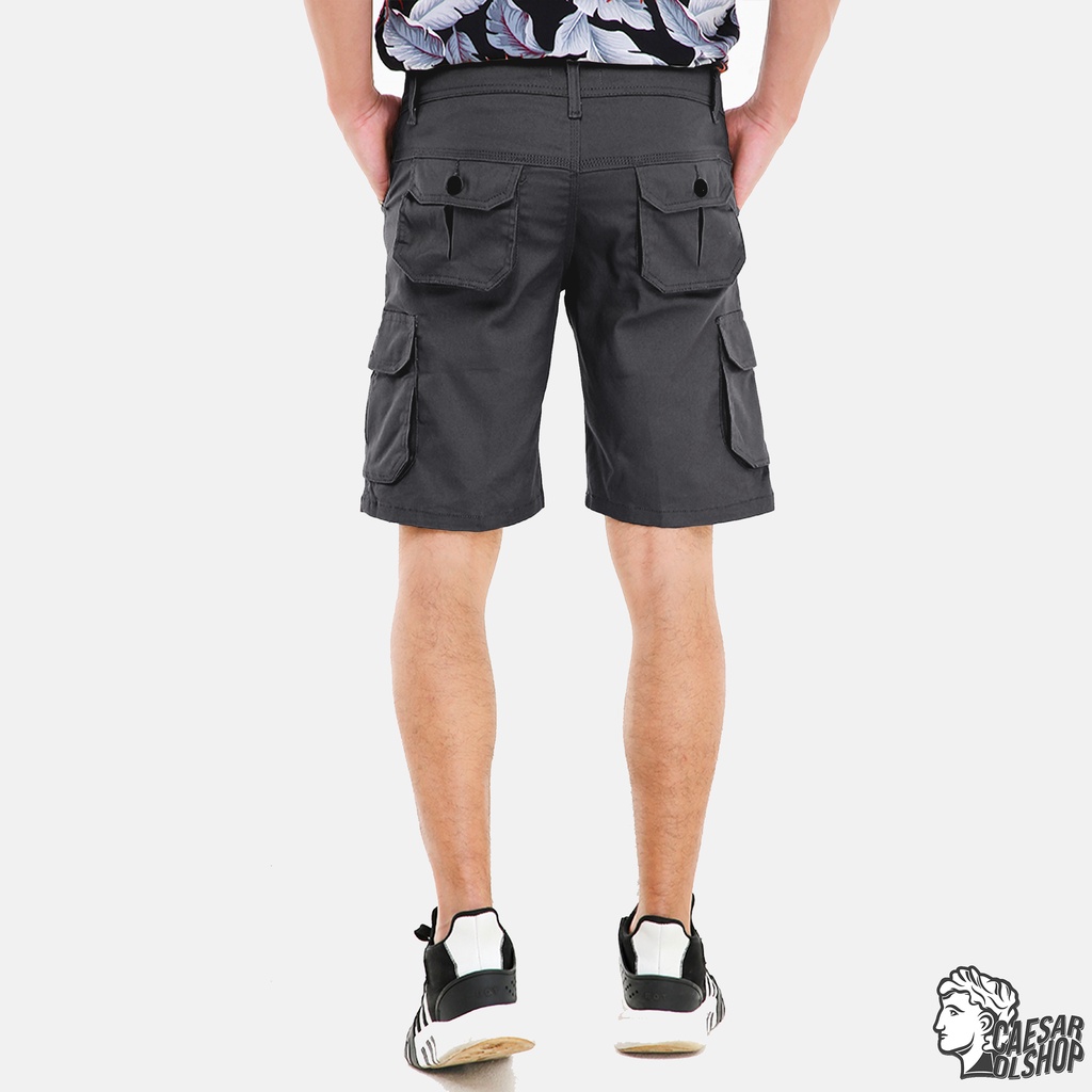 Caesar Olshop - Celana Cargo Pendek - Cosenza - Abu Tua