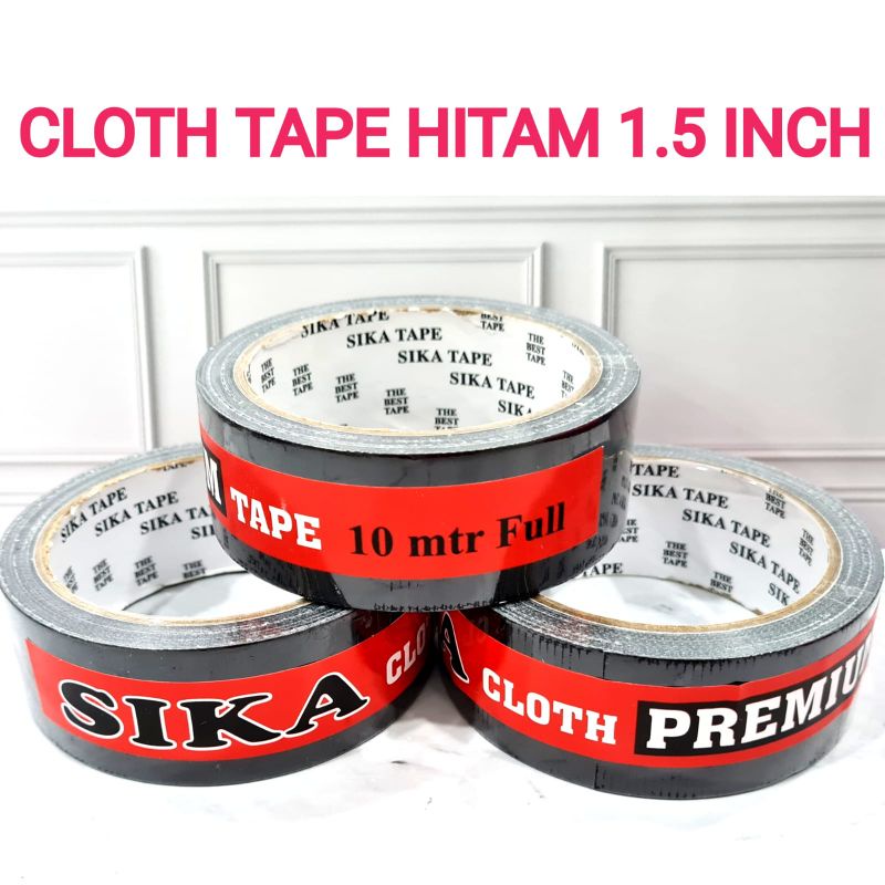 

Cloth Tape Hitam 1.5 Inch Lakban Hitam