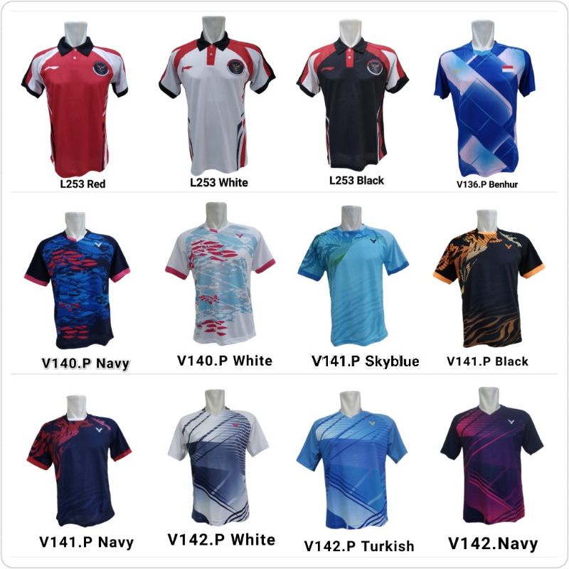 Jersey Atasan Olahraga Badminton / Baju Bulutangkis / Baju Olahraga Murah / Kaos Bulutangkis Pria Wanita / Atasan Badminton Lokal / Kaos Latihan / Baju Lomba / Yy Vic Lin / Jersey Badminton Dewasa