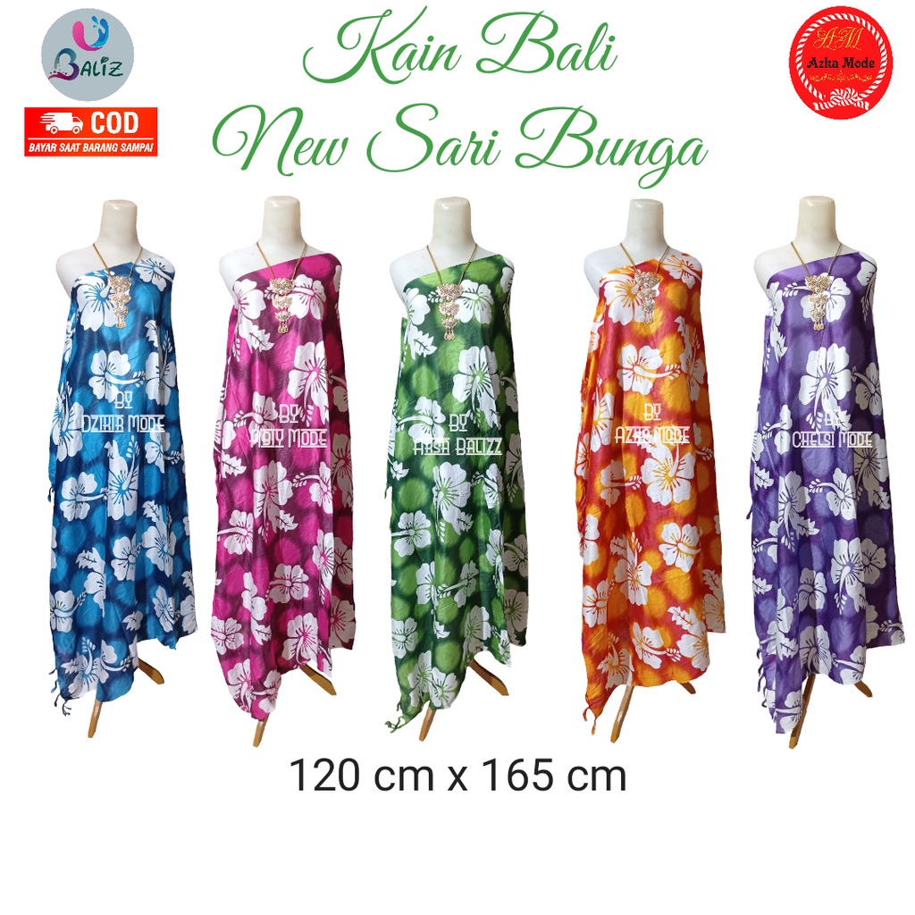 Kain Pantai Kain Bali Pantai - Kain Bali Motif New Sari Bunga Standar - Sarung Pantai SEMBILAN MODE - Sarung Bali - Kain Pantai - Kain Katun Jepang - Kain Untuk Hiasan Dinding - Kain Untuk Plafon Mobil Truk Dan Mobil 3/4 Lainnya