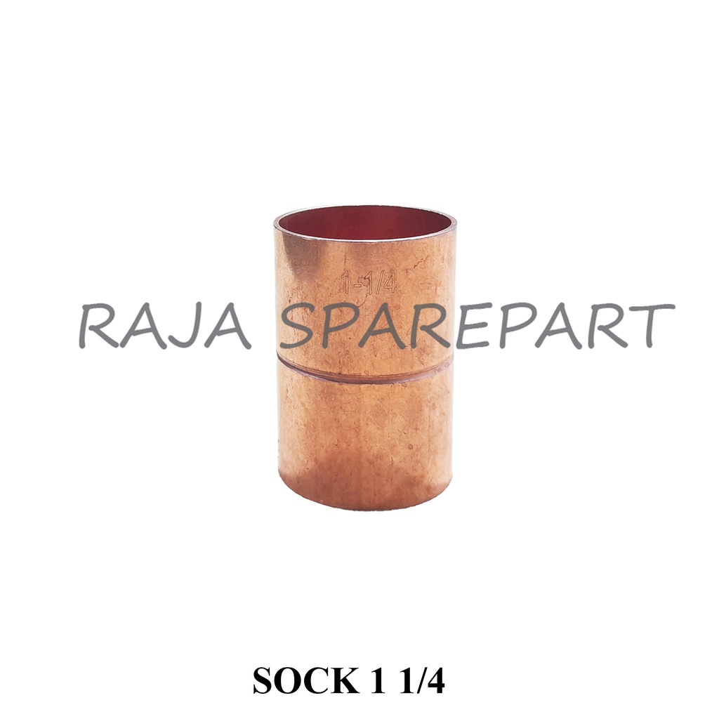 SK11/4 SAMBUNGAN PIPA AC/SOCK PIPA AC TEMBAGA 1 1/4 INCH