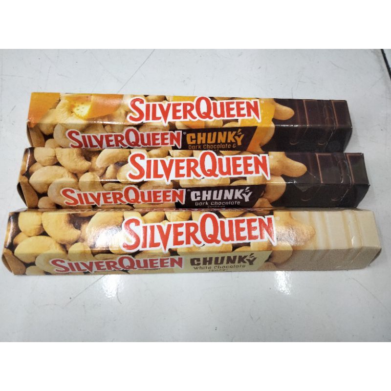 

Silver Queen Chunky Bar Coklat 95gr Almond/Cashew/Dark/White/Orange (Free Kartu Ucapan)