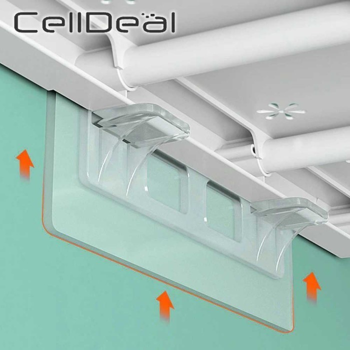 Holder Siku Penyangga Rak Ambalan Shelf Support - Transparan, 6 PCS