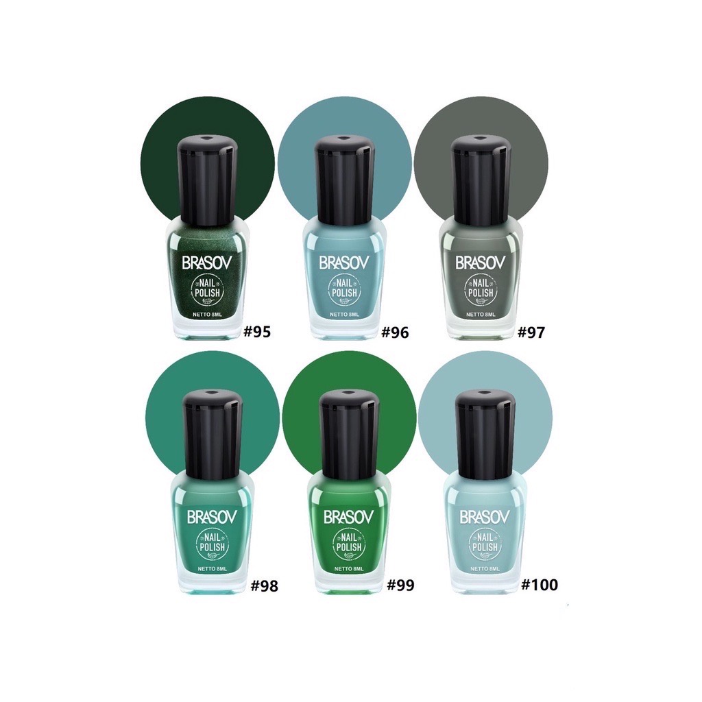 Brasov Kutek Shades Of Green Nail Polish 8ml