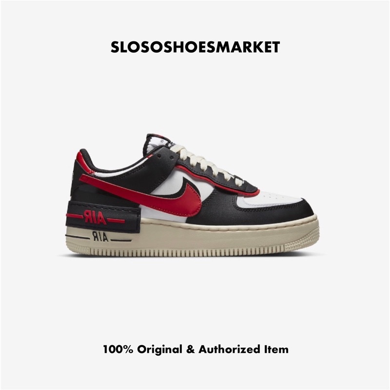 Nike Air Force 1 Shadow University Red - 100% Original / RESMI