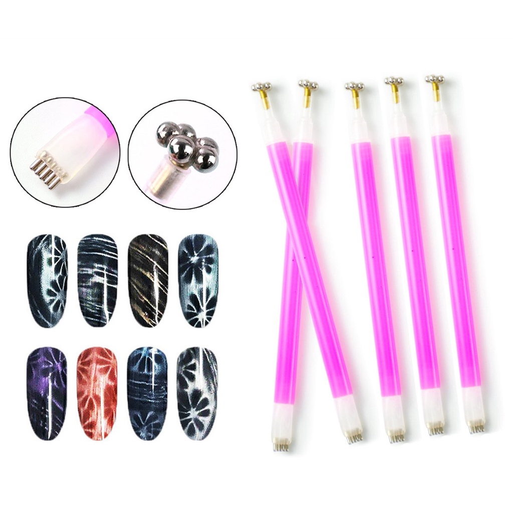 Magnet Persegi Bunga 2 Sisi Nail Art Kutek Gel/ Cat eye magnet