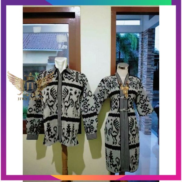 pakaian couple tenun pasangan - baju tenun etnik wanita - dress tenun etnik troso kondangan - baju t