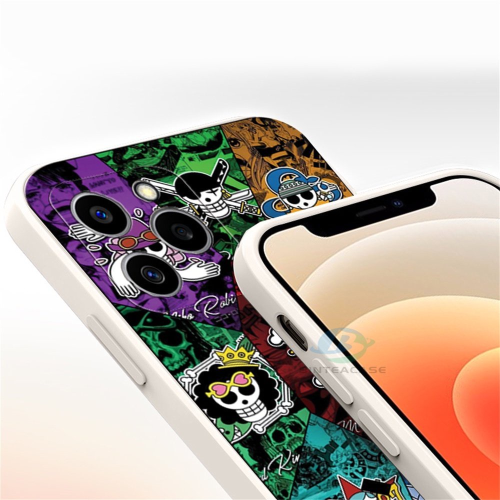 IPHONE Case Kompatibel Untuk Iphone14 Pro Max IPhone13 Pro Max IPhone11 IPhone12 IPhoneXR XS 6 6S 7 8 Plus Jepang One Piece Luffy Dan Brook Silikon Lembut Casing Ponsel Binteacase