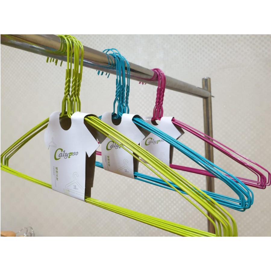 Gantungan Baju Anti Karat Jemuran Hanger Kawat Laundry Stainless Steel Isi 10pcs