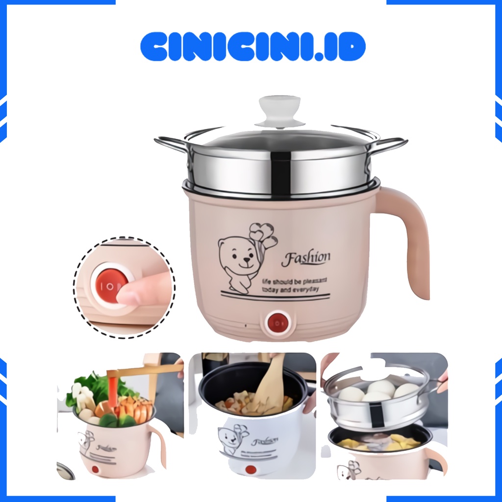 [ Cinicini ] PANCI FASHION / Panci Listrik multifungsi Serbaguna 1.8 Liter kukus / goreng / rebus