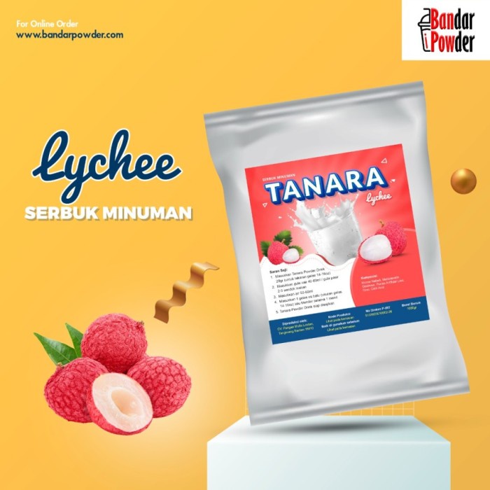 

Terlaris ✨ - Lychee Powder 500 gr - Bubuk Minuman Bubble Rasa Leci - Bandar Powder 2.1.23