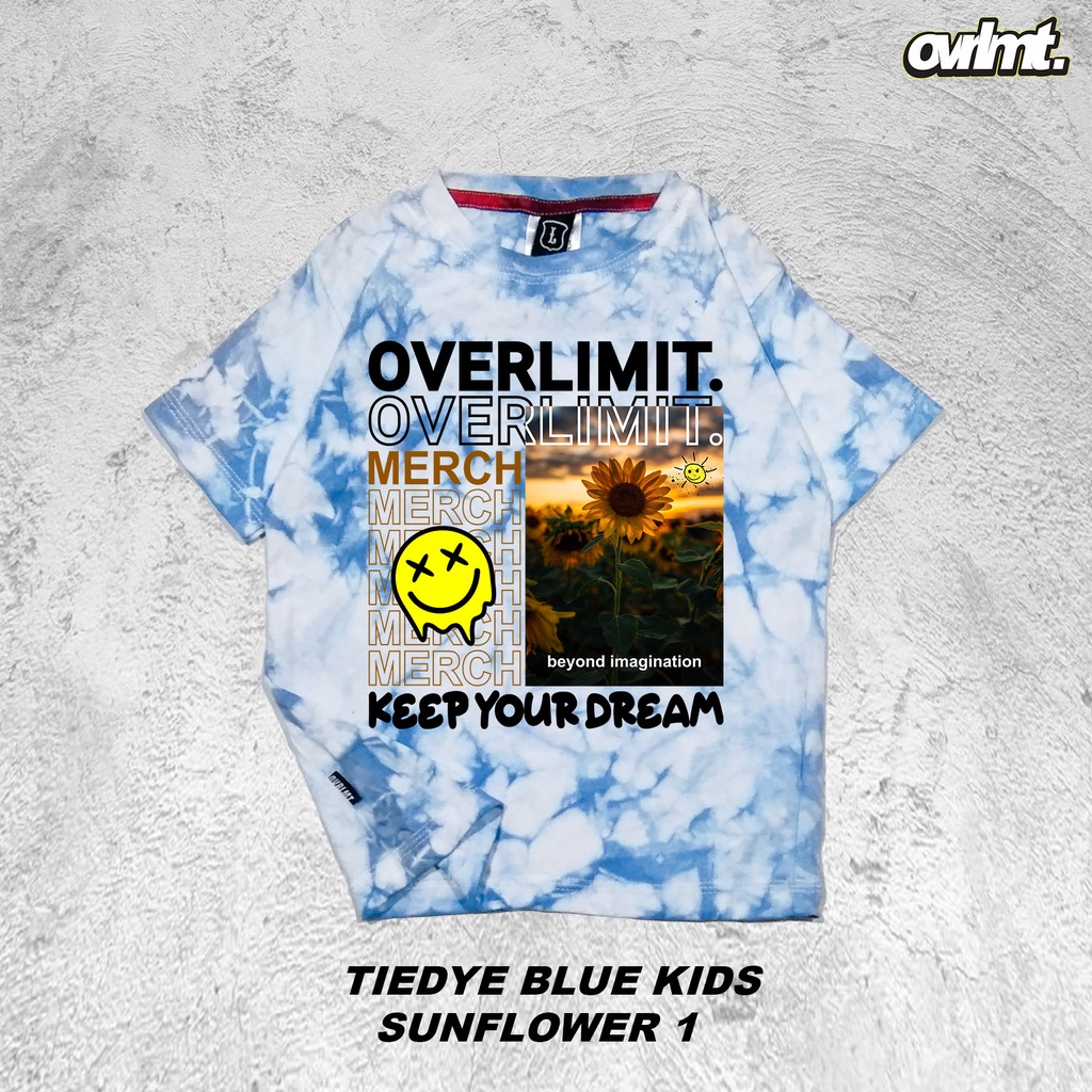 T-SHIRT | KAOS | ANAK | BALITA | TIEDYE | BLUE | SUNFLOWER 1 OVERLIMIT