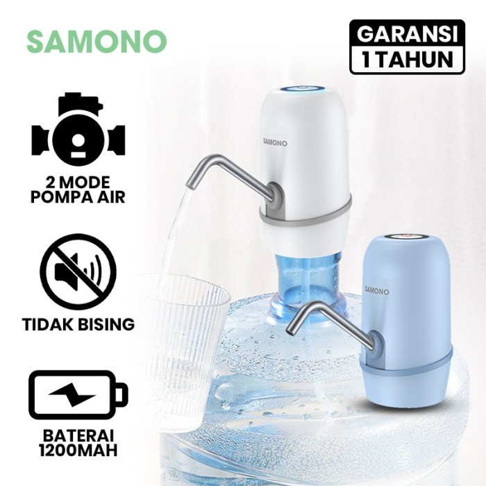 Samono Pompa Galon Air Minum Otomatis SW-CQ01 Water Pump Usb Rechargeable Electric Touch 1200mah Original