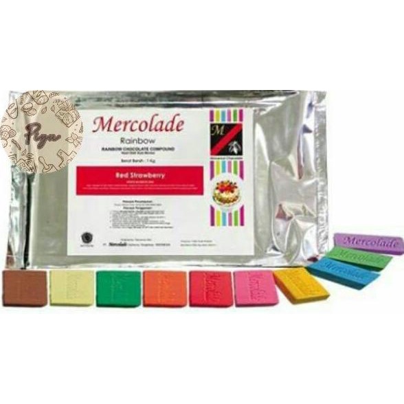 

Coklat Compund MERCOLADE Rainbow All Varian repack 180 gram