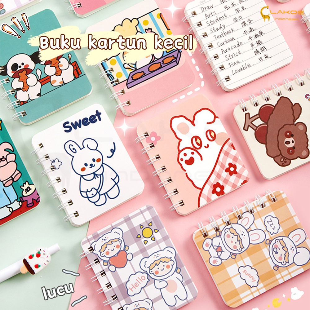 Notebook kecil ring Buku Catatan Ring notebook Ring motif