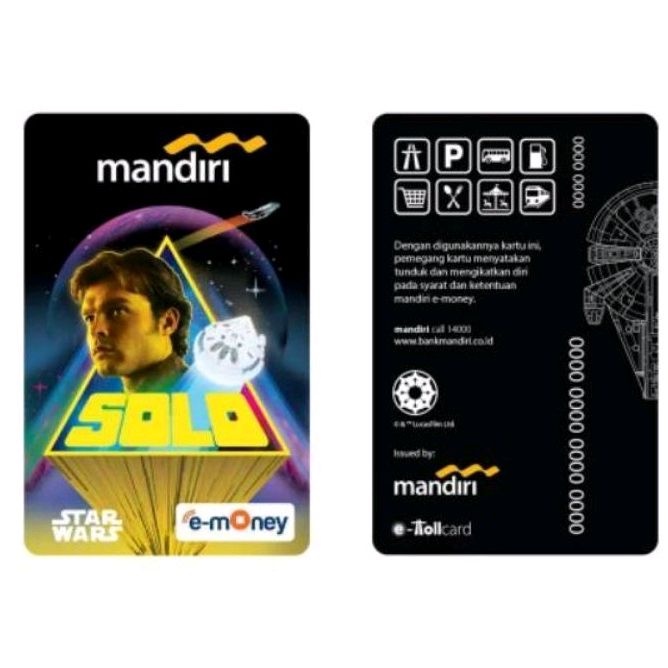 Mandiri eMONEY Star Wars - HAN SOLO ORI /Like eTOLL Tapcash Flazz or Brizzi