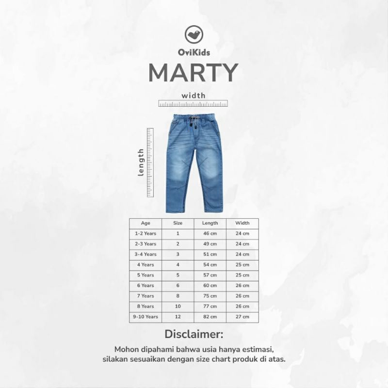Celana Panjang anak Jeans COMFY JEANS-RIBERY / JEANS BLITHISKER MARTY Jeans Panjang Anak Unisex (2-9 Tahun) OVk