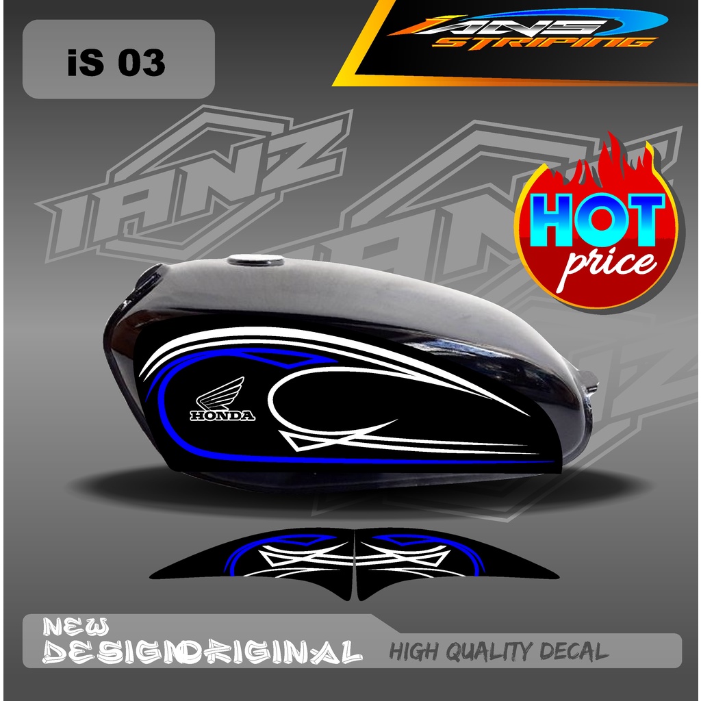 STRIPING CB 100 STANDART / STIKER CB 100 CUSTOM HOLOGRAM DAN NON HOLOGRAM ISO3