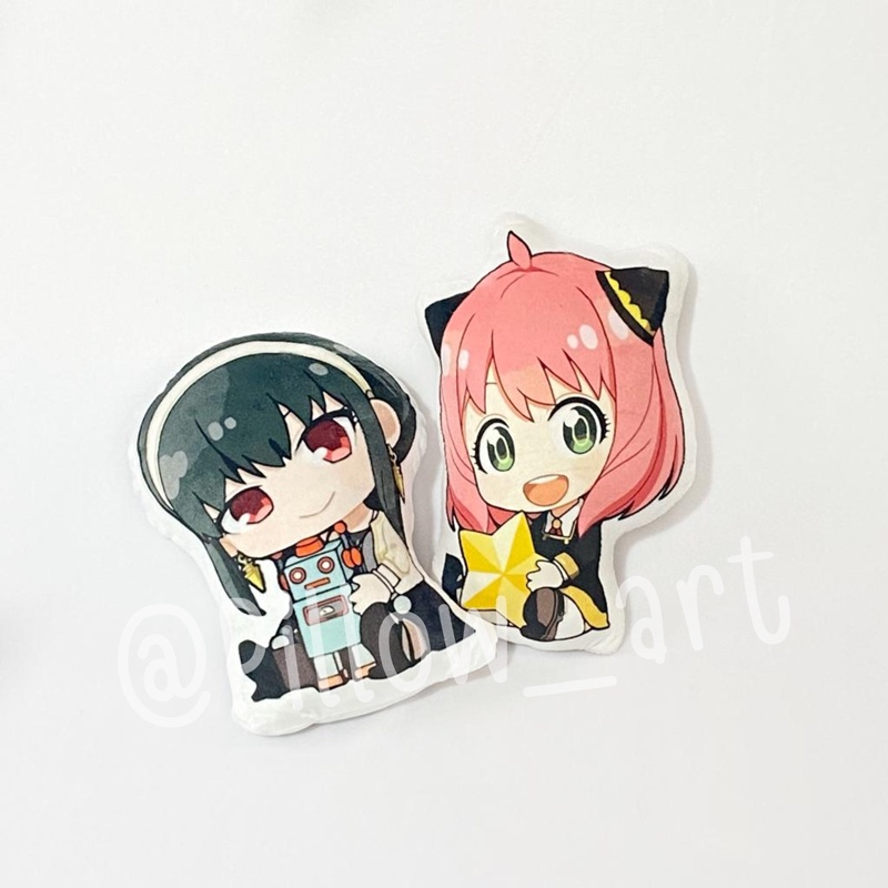 Pillowart - Bantal Boneka Karakter Anime SPY X FAMILY Size S | Loid Forger / Anya Forger / Yor Forger - ART115
