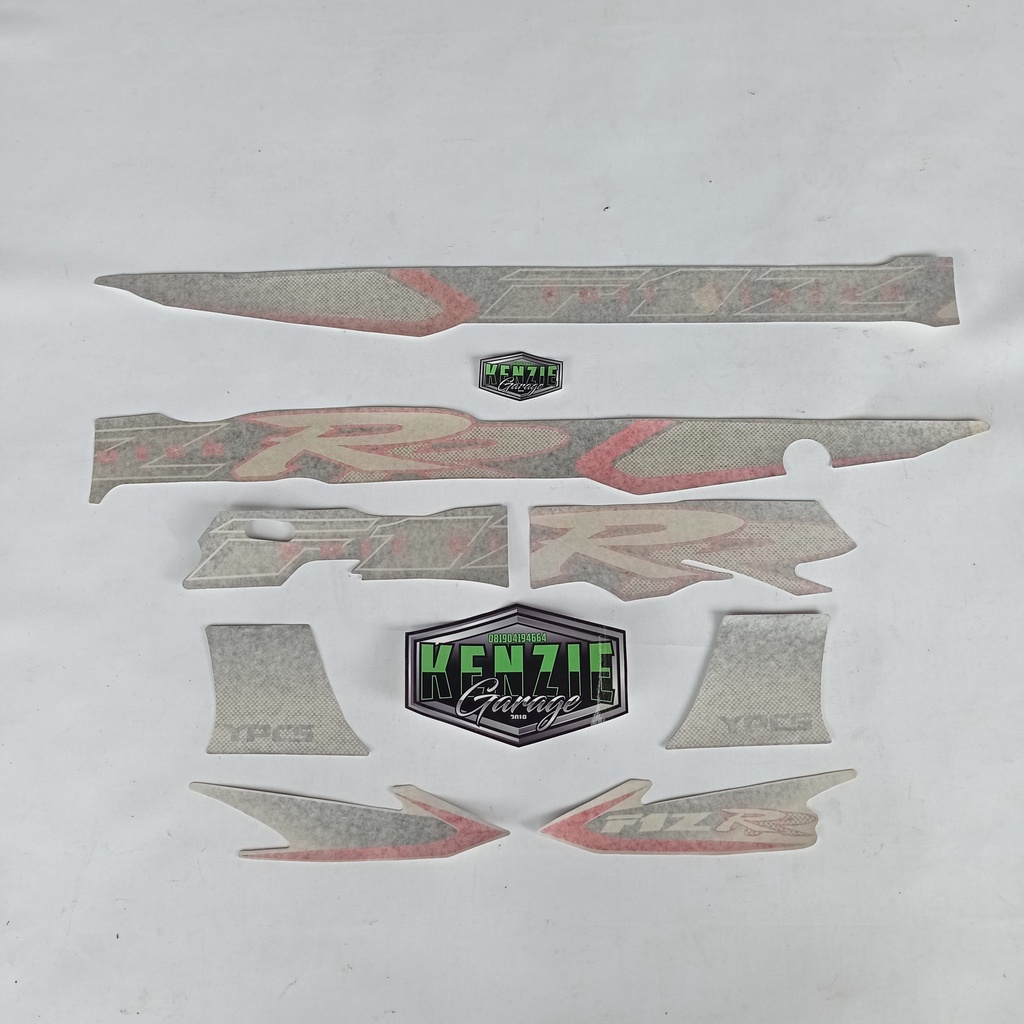 Stiker Striping Sticker F1ZR FIZR Silver Hitam 2002 NOS