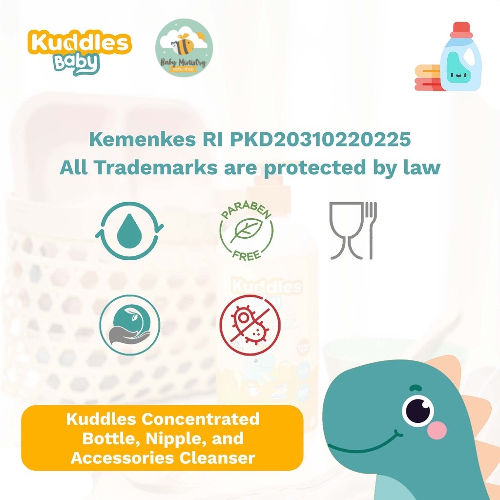 (NEW) Kuddles Natural Concentrated Bottle, Nipple and Accessories Cleanser (500ML) / SABUN CUCI BOTOL BAYI / NIPPLE AND CLEANSER / SABUN CUCI NIPPLE DAN BOTOL /