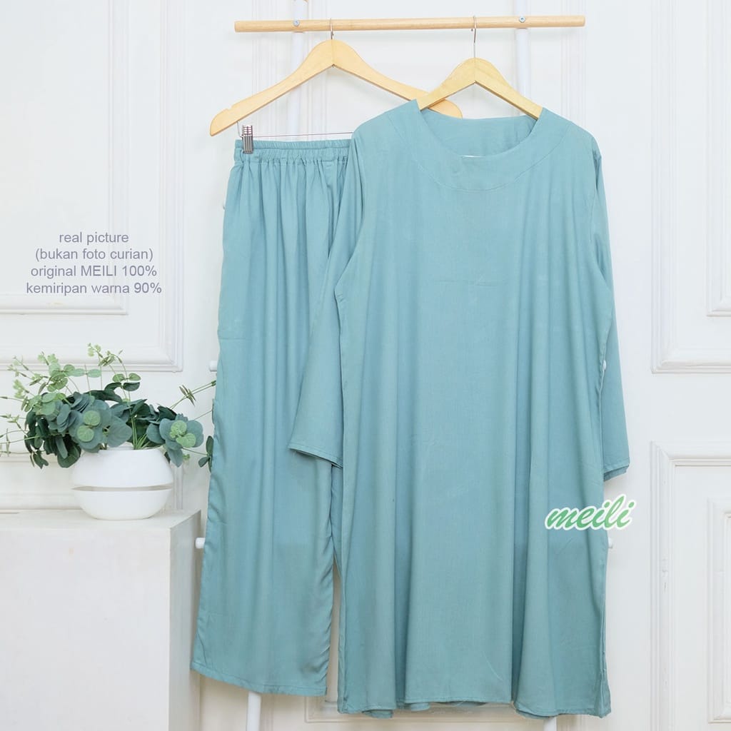 JUMBO l Setelan Tunik Panjang Fit XXL to 5L LD 120 140 Oneset Cherly Bigsize Baju