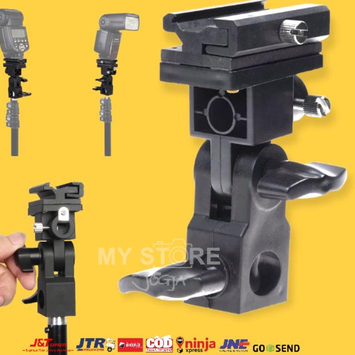 ANA546 Bracket Holder Umbrella Tipe B Type Flash Heat Hot Shoe Adapter Light Stand Payung Studio Str