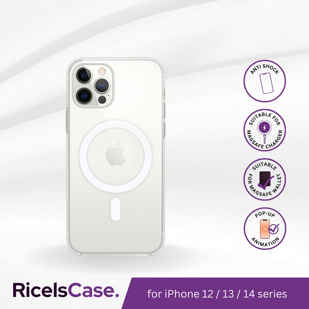 Clear iPhone Case with MagSafe Pop-up Animation Hard Case for iPhone 12 / iPhone 13 / iPhone 14 / iP
