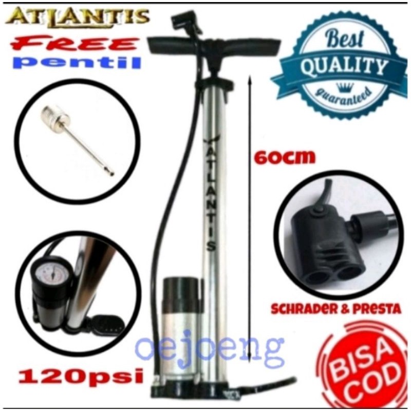 POMPA BAN SEPEDA MOTOR ATLANTIS BESI CHARUME Atlantis Aloy