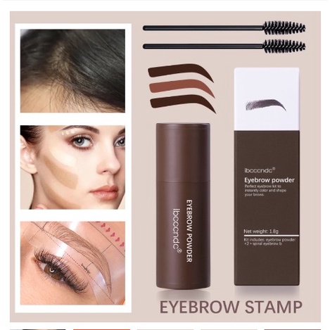 MAYCREATE | IBCCCNDC EYEBROW POWDER | Eyebrow Stamp Instan Hairline And Waterproof With 10 Model Cetakan