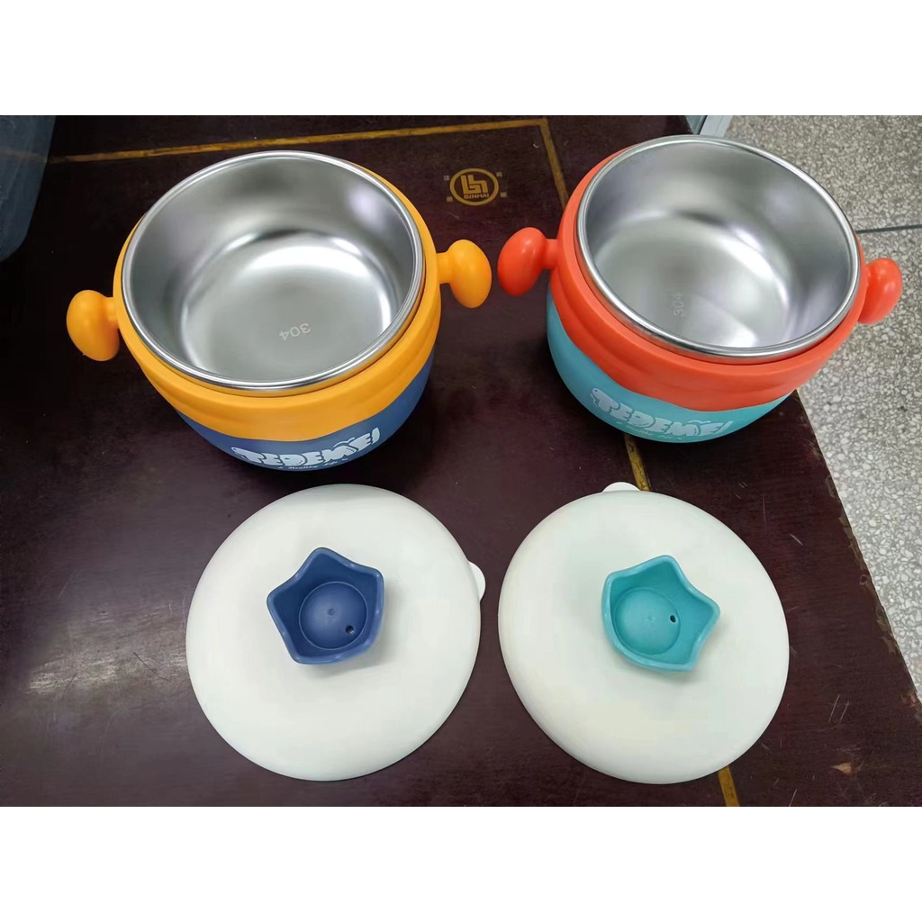 MANGKUK BAYI / BABY BOWL STAINLESS TEDEMEI 6128 KAPASITAS 400ML