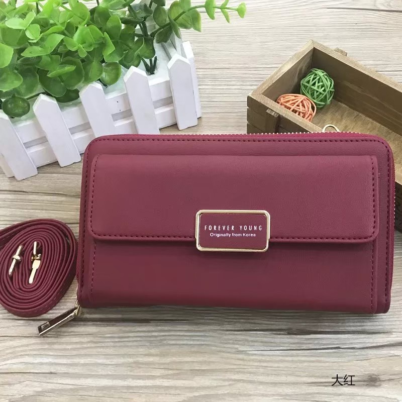 PROMO 7.7 - DOMPET PANJANG WANITA KULIT PREMIUM HITAM DEVARA WA475B5 MUAT HP SLOT KARTU UANG KOIN IMPORT COWOK KEREN FASHION DISTRO LAKI MURAH BATAM BRANDED SIMPLE