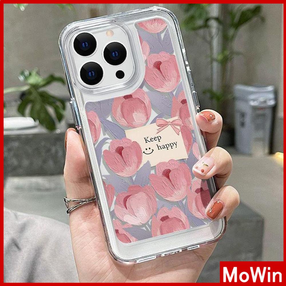 For iPhone 14 Pro Max iPhone Case HD Clear Case Acrylic Hard Case Plating Button Shockproof Oil Painting Flower Compatible with iPhone 11 12 13 Pro Max 7Plus XR XS MAX