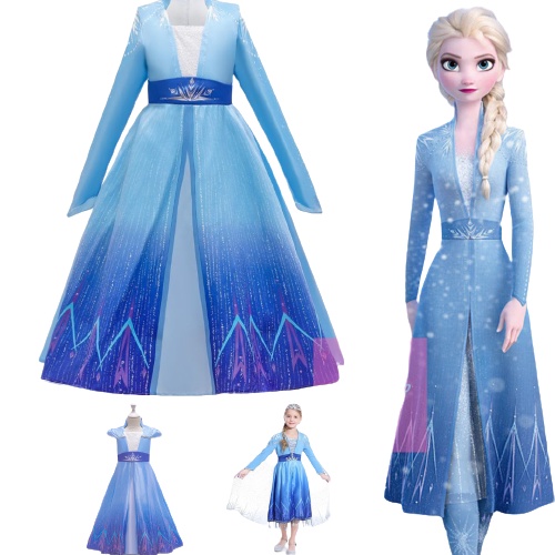 [MAMASILO] Baju Frozen anak perempuan KOSTUM FROZEN ELSA 2 Kostum Elsa Frozen 2