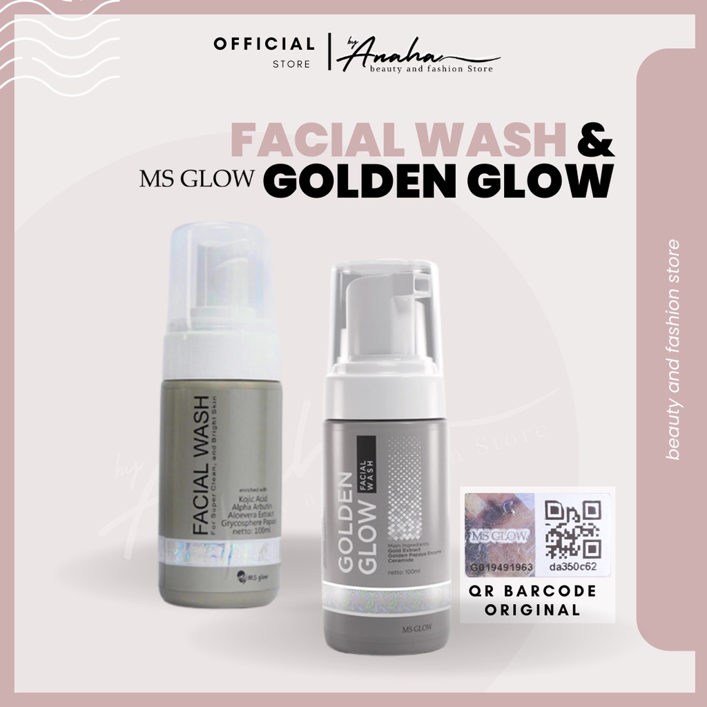 Jual Facial Wash Ms Glow Golden Glow Acne Face Wash Ms Glow Sabun