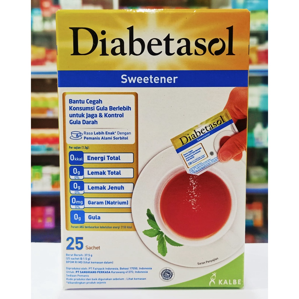 Diabetasol Sweetener isi 25pcs - Pemanis Gula diabetes