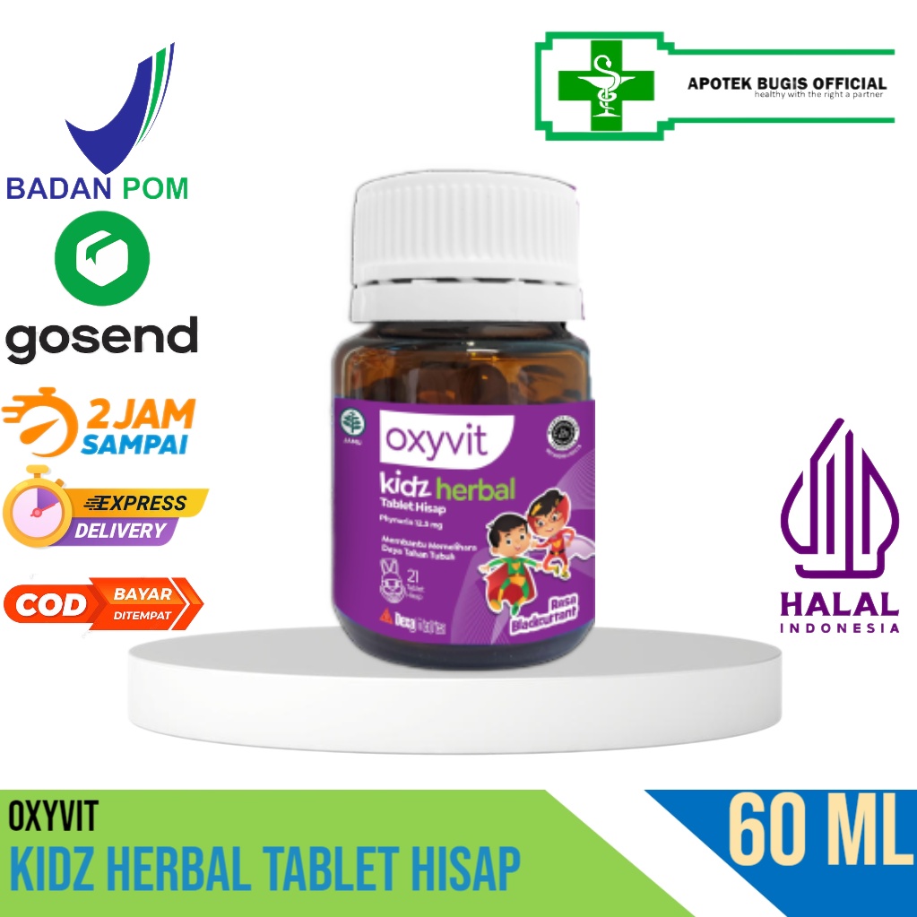 Oxyvit Kidz Herbal 21 Tablet Hisap - Vitamin Anak