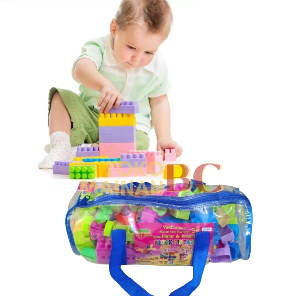 Mainan Puzzle Edukasi Anak Blok Pintar 108 pcs Mainan Lego Block Set Puzzle Balok Susun Tas Anak