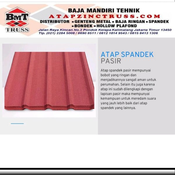 Spandek pasir 0.30 mm per meter